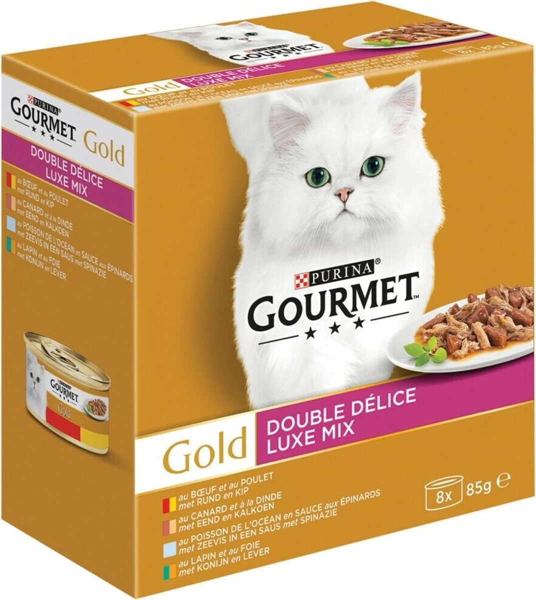 Gourmet Gold Luxe Mix - Kattenvoer Natvoer - Vis/Vlees - 48 X 85 G - Afbeelding 7