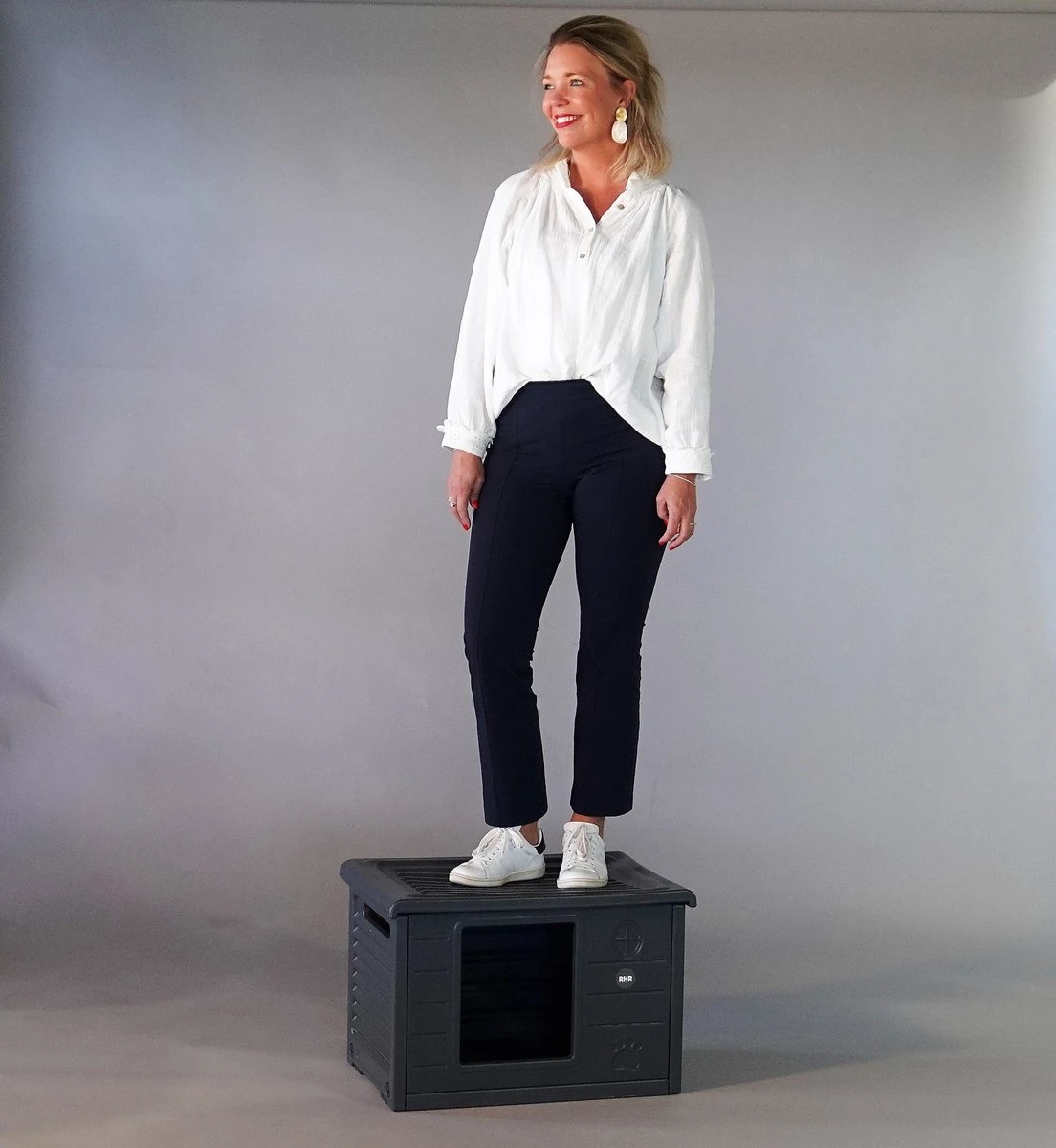 RHRQuality Kattenhuis Voor Binnen En Buiten Kattenhok Villa De Luxe Grijs - Afbeelding 9