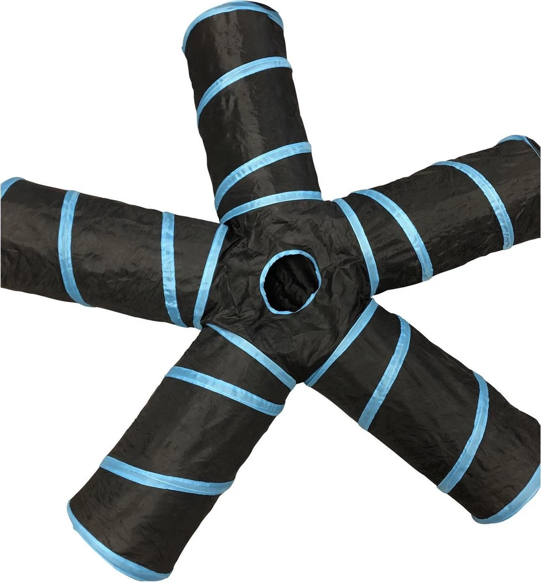 Adori Katten Tunnel 5 Gangen - Kattenspeelgoed - Ø25x50 Cm Zwart - Afbeelding 4