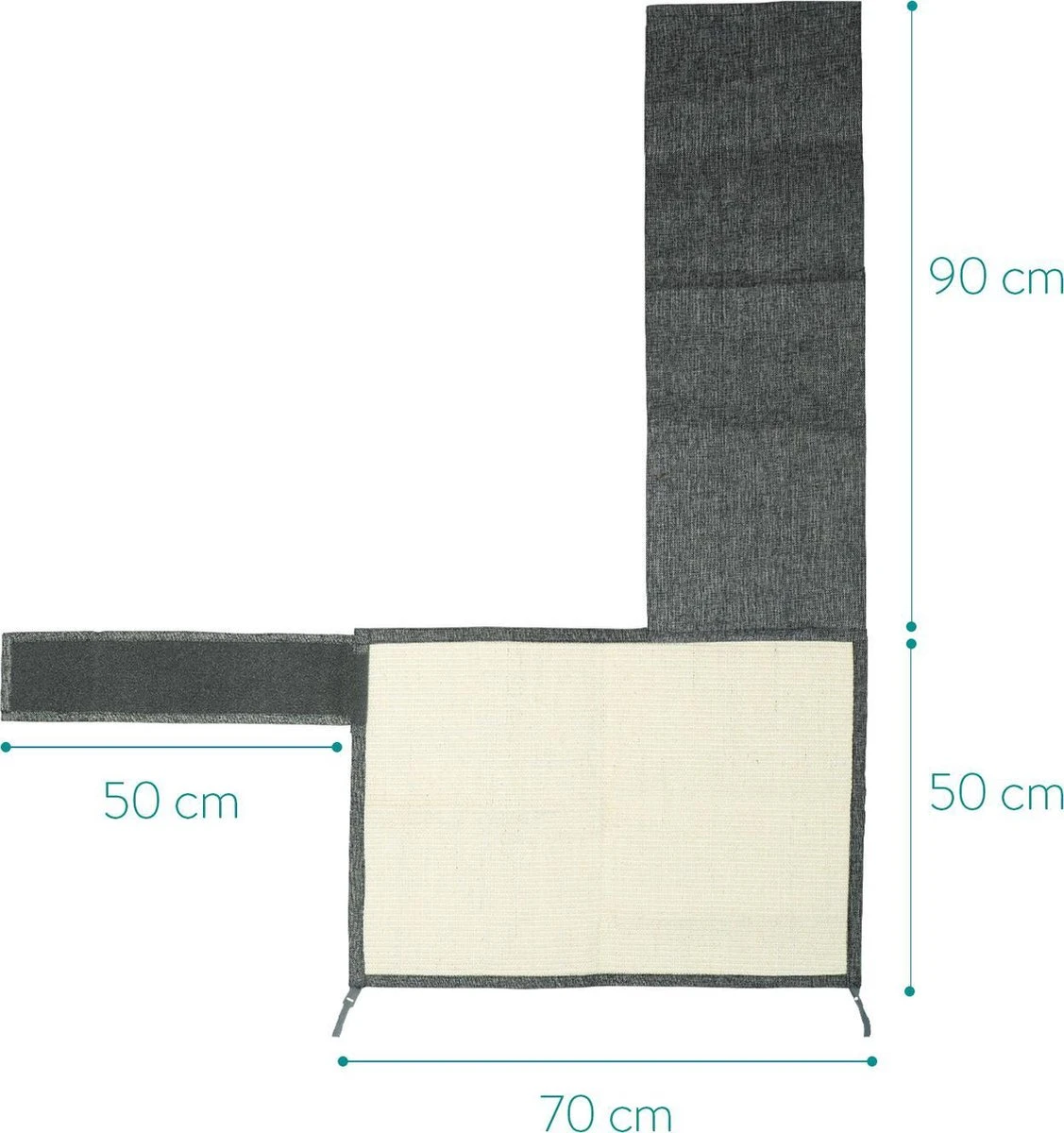 Navaris Katten Krabmat - Bescherming Van Meubels - Voor Banken En Stoelen - Krabbescherming - Voor De Linkerkant - Donkergrijs - Afbeelding 3