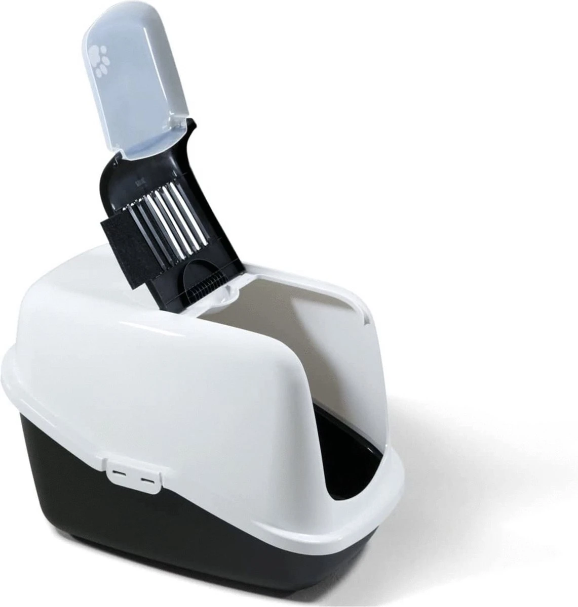 Savic Kattenbak Nestor - Kattenbak - Zwart/Wit - 56 X 39 X 38,5 - Afbeelding 4