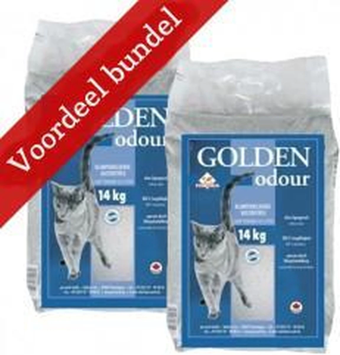 Pet-Earth Golden Odour - Kattenbakvulling - Perfecte Klontvorming - 2 X 14 Kg