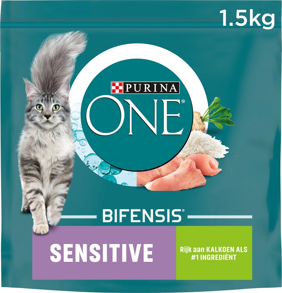 6x Purina One Sensitive Kalkoen 1,5 Kg