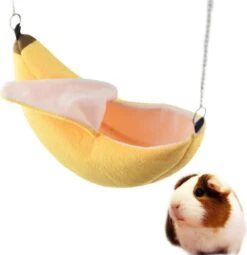 Merkloos Hamster Hangmat Banaan | Schommel Voor Hamsters/Kleine Knaagdieren | Hamster Speelgoed | Muis Speelgoed | Muis Hangmat
