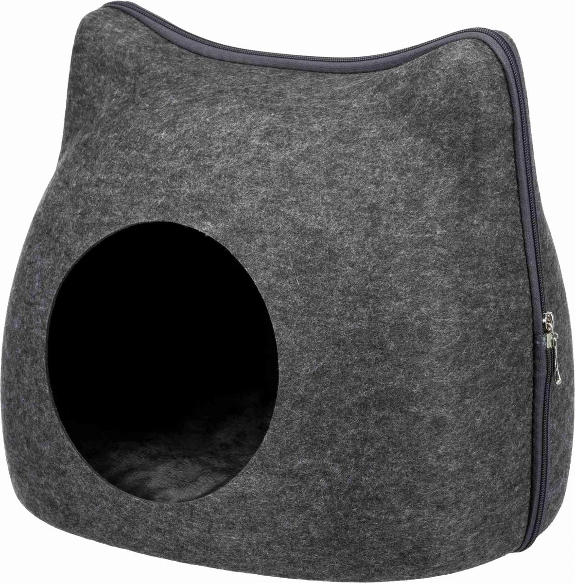 Trixie Relax Iglo Kat Vilt Grijs - 38X37X35 CM - Afbeelding 7