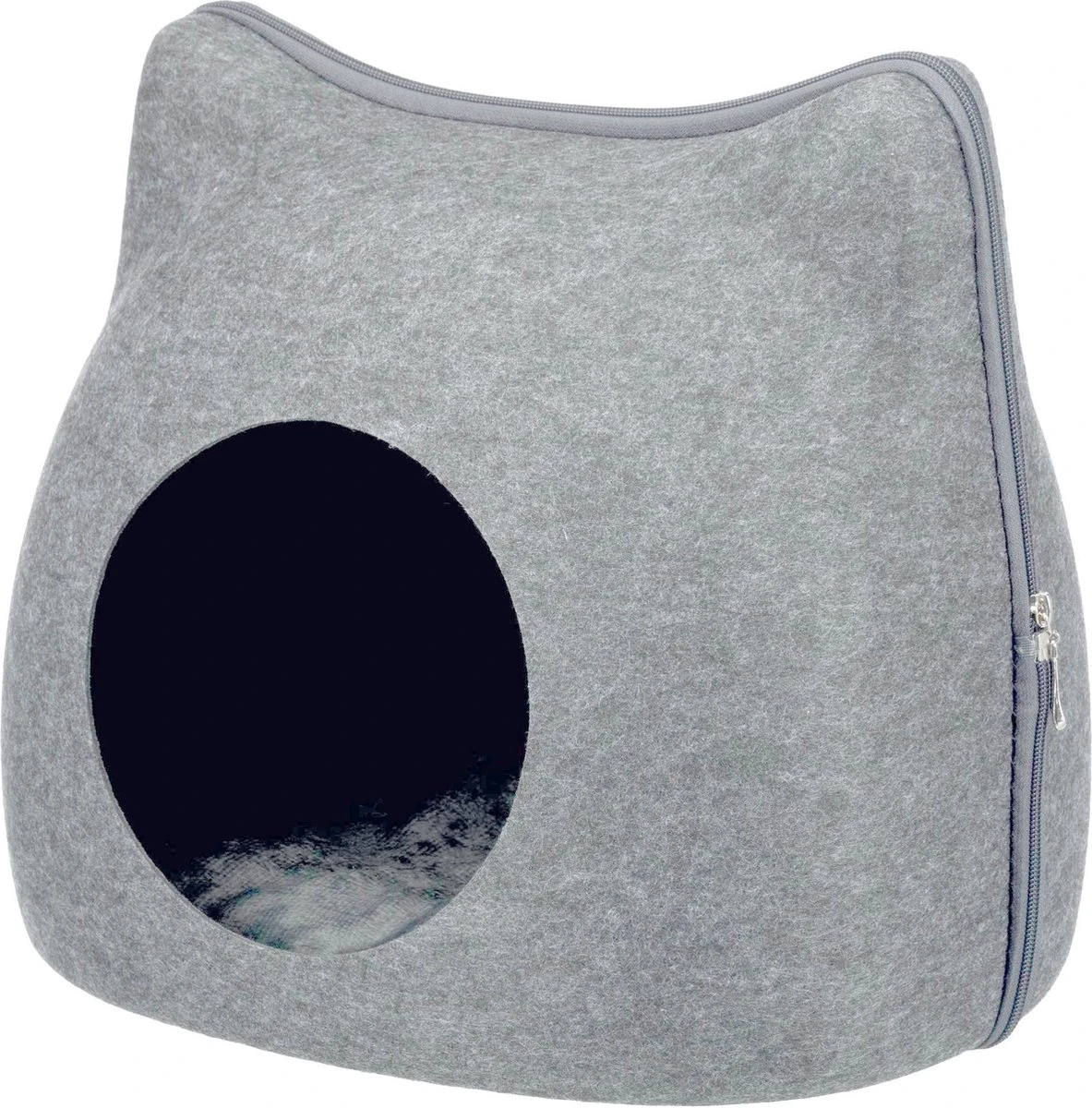 Trixie Relax Iglo Kat Vilt Grijs - 38X37X35 CM - Afbeelding 8