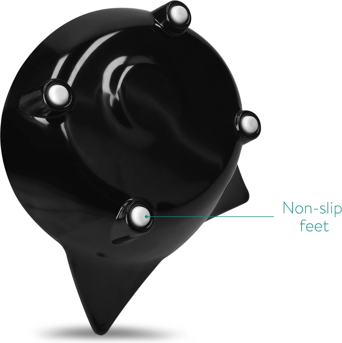 Navaris Voerbakjes Voor Katten - Set Van 3 Voer- En Waterbakken - Met Kattenkopjes Vorm - Antislip - Etensbakjes In Grijs, Wit En Zwart - Afbeelding 3