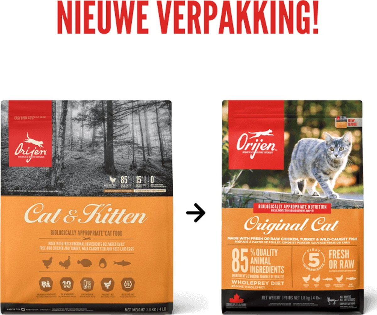 Orijen WHOLE PREY Cat & Kitten 17 Kg - Afbeelding 5
