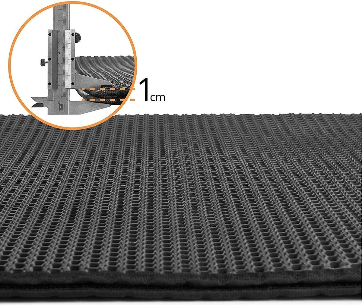 Behave Kattenbakmat - Dubbele Laag - Honingraatdesign - Waterdicht - Katten Grit Opvanger - Schoonloopmat - Kattenbak Mat - Zwart - 45*60 Cm - Afbeelding 8