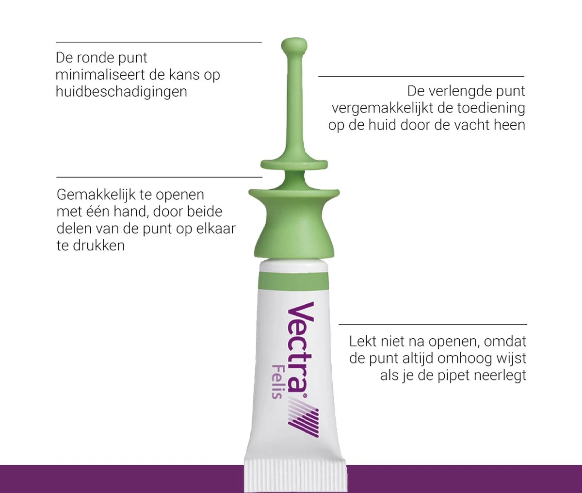 VECTRA Felis - Vlooiendruppels - Voor Katten 0.6 T/m 10 Kg - 3 Pipetten - Afbeelding 2