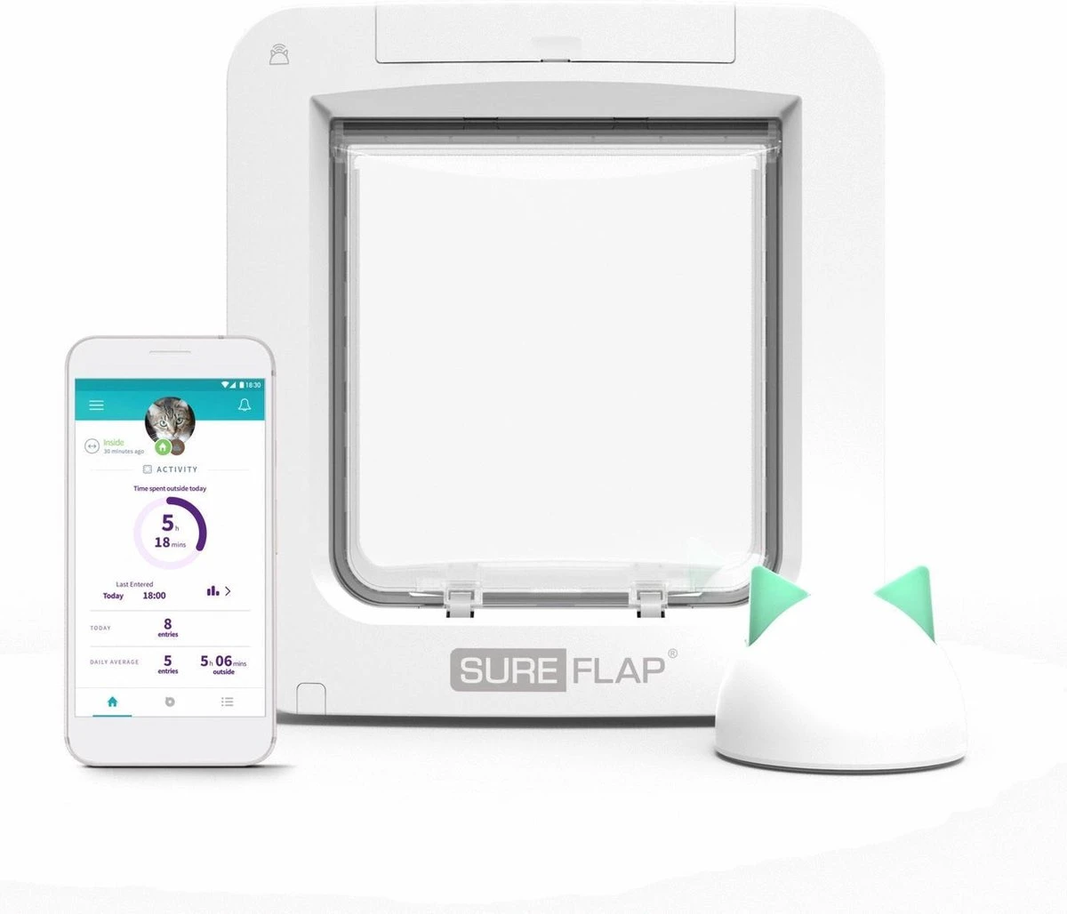 Sureflap Microchip Huisdierluik Connect - Kattenluik - Wit - Afbeelding 4