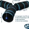 Adori Katten Tunnel 3 Gangen - Kattenspeelgoed - Ø25x50 Cm Zwart