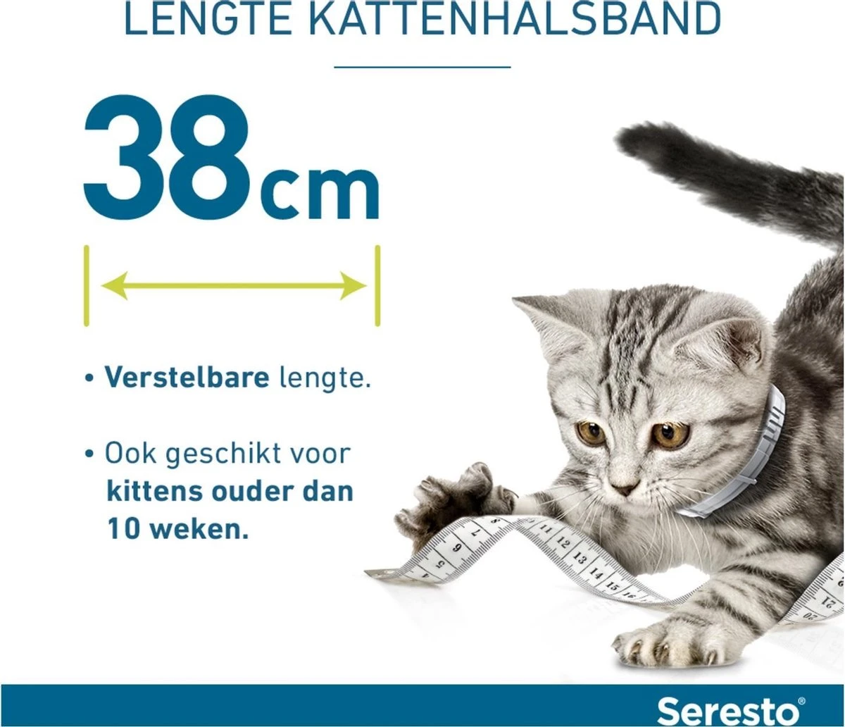 Seresto Teken- En Vlooienband - Anti Tekenmiddel - Kat - 38 Cm - Afbeelding 14