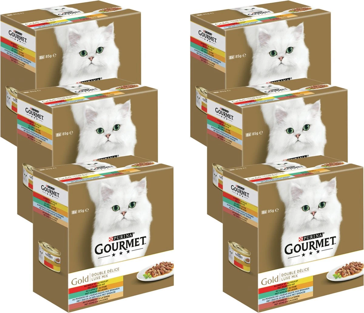 Gourmet Gold Luxe Mix - Kattenvoer Natvoer - Vis/Vlees - 48 X 85 G - Afbeelding 8