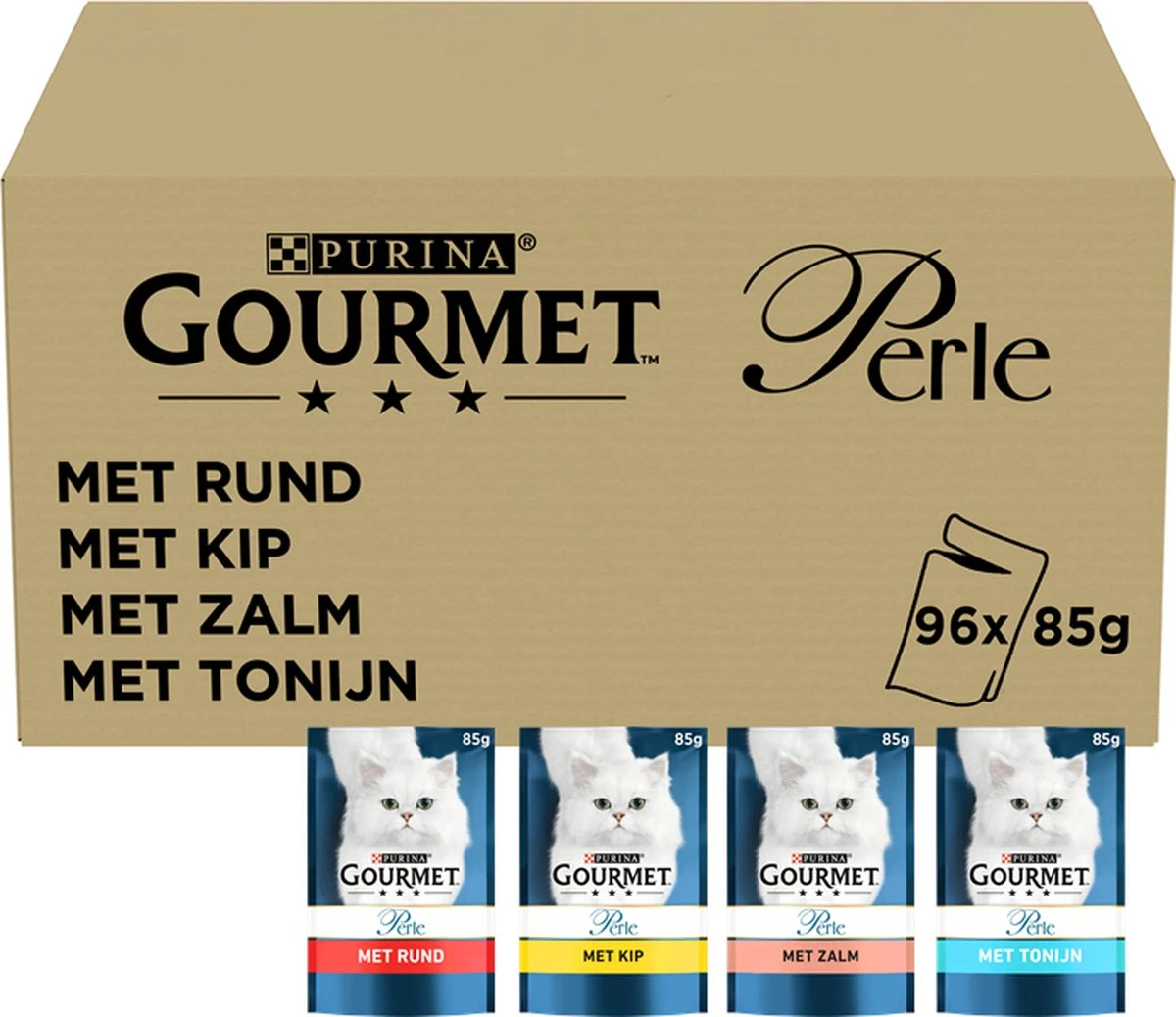 Purina One Gourmet Perle - Kattenvoer - Land En Zee - 96 X 85 Gram