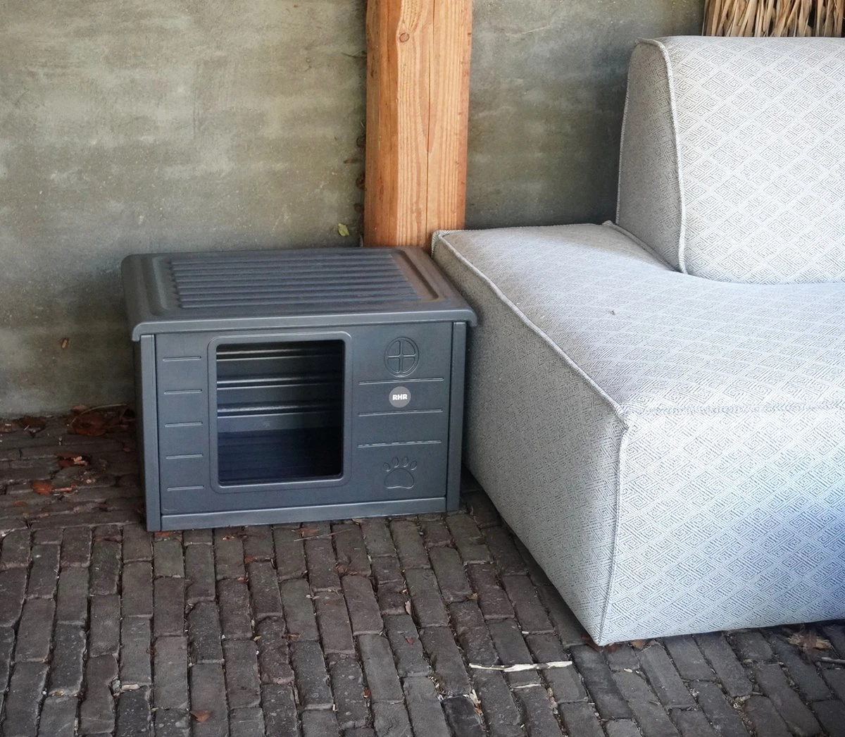 RHRQuality Kattenhuis Voor Binnen En Buiten Kattenhok Villa De Luxe Grijs - Afbeelding 6