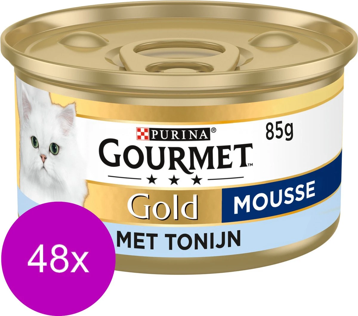 Gourmet Gold Mousse 85 G - Kattenvoer - 48 X Tonijn - Afbeelding 3