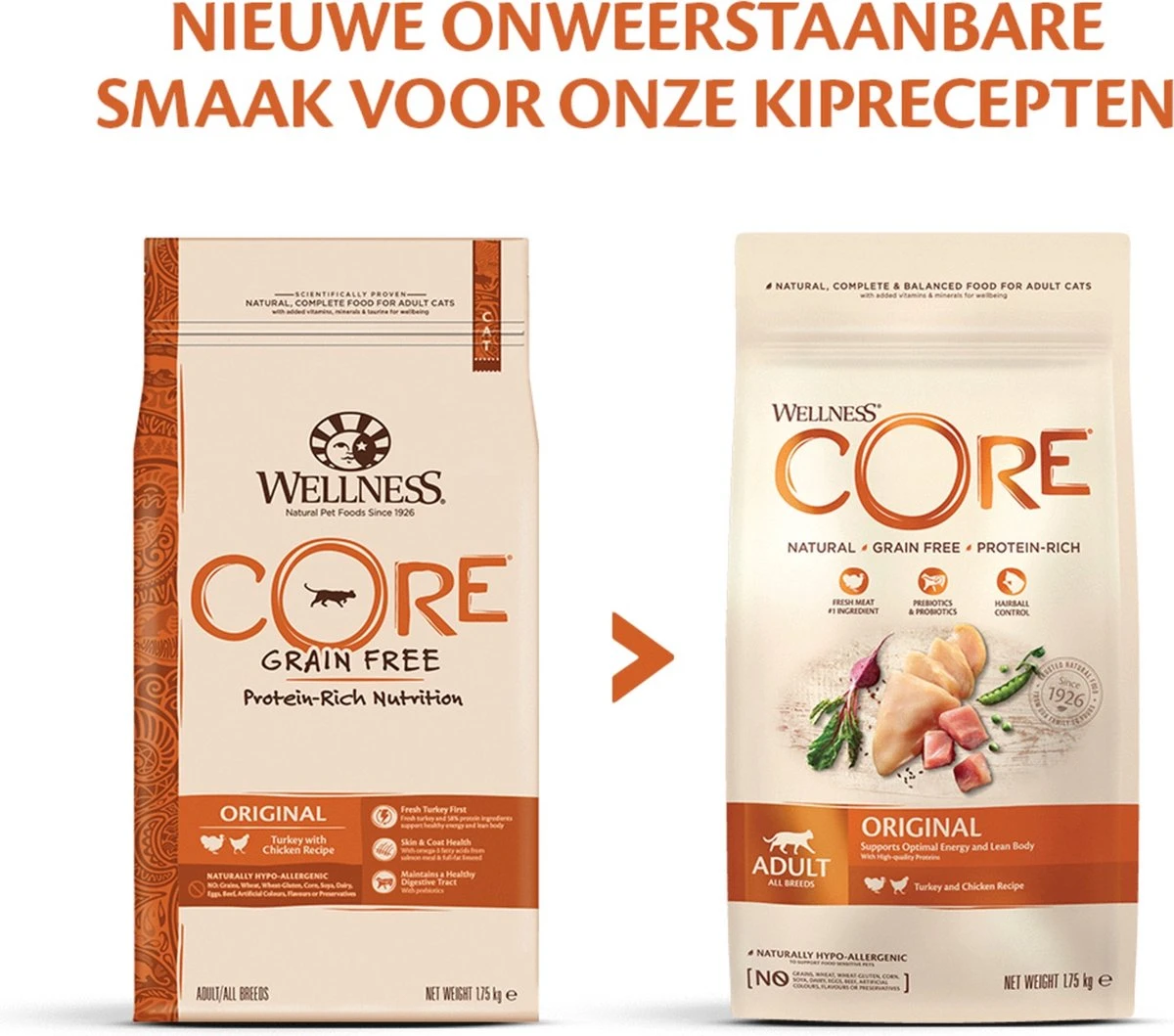 Wellness Core Grain Free Cat Original Kalkoen & Kip - Kattenvoer - 1.75 Kg - Afbeelding 2