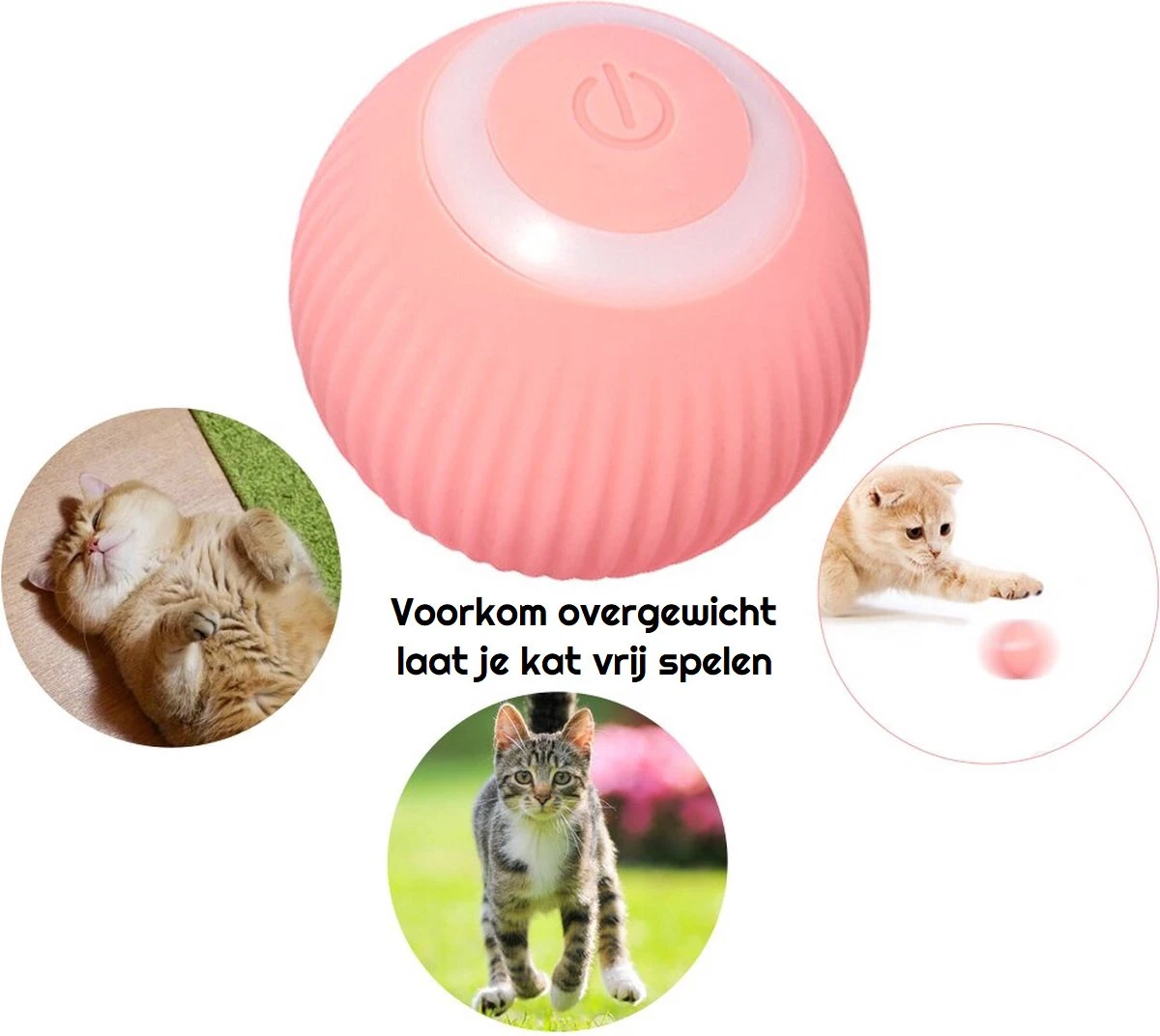 Otiume Slimme Katten Speeltje - Interactieve Zelf Rollende Bal Voor Katten - Kattenspeeltjes - USB Oplaadbaar- Turquoise - Afbeelding 5