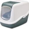 Savic Kattentoilet Nestor Nordic 56x39x38.5 Cm - Kattenbak - Groen&Wit