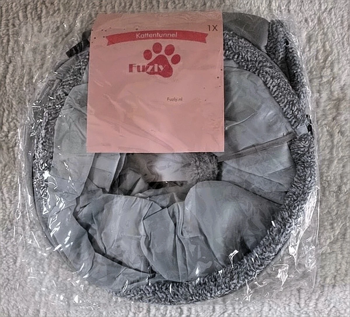 Fuzly Kattentunnel - Speeltunnel - Antraciet - Extra Stevig - Suede - 130cm X 30cm - Large - Afbeelding 4