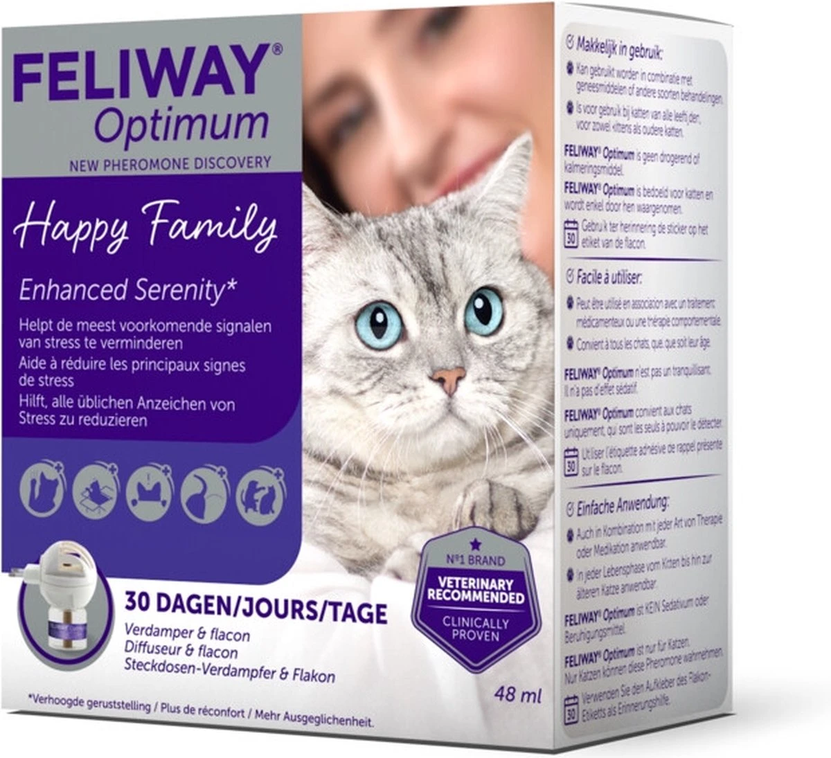Feliway Optimum - Startset - 1 Verdamper Met 1 Vulling - 48 Ml - Anti-stress Voor Kat - Afbeelding 5