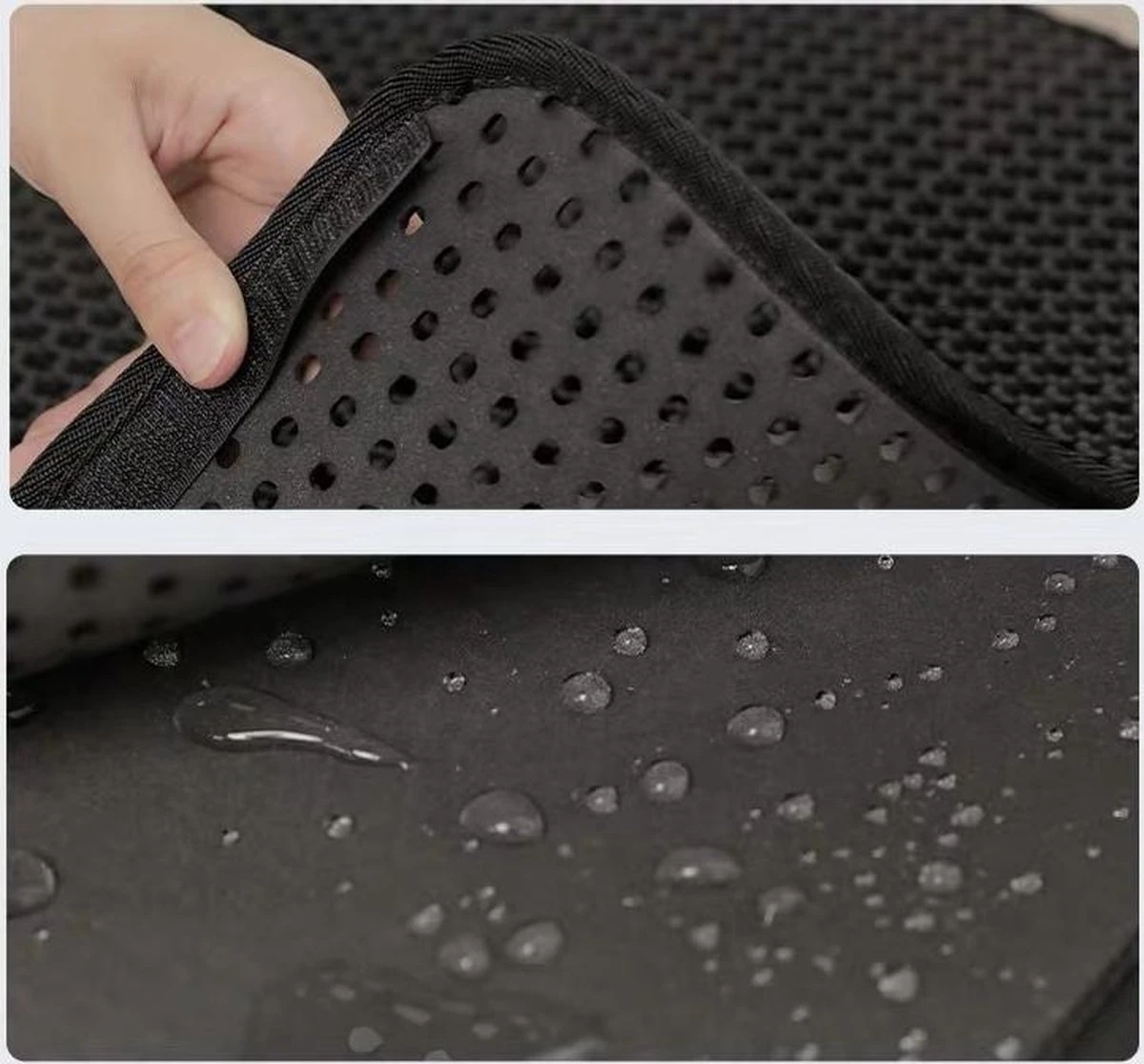 Nixnix - Kattenbakmat - 40 X 50 Cm - Waterdicht - Dubbele Laag - Honingraatstructuur - Uitloopmat - Placemat Kat - Schoonloopmat Kattenbak - Kattenbak Accessoires - Katten Grit Opvanger - Katten Mat - Afbeelding 6