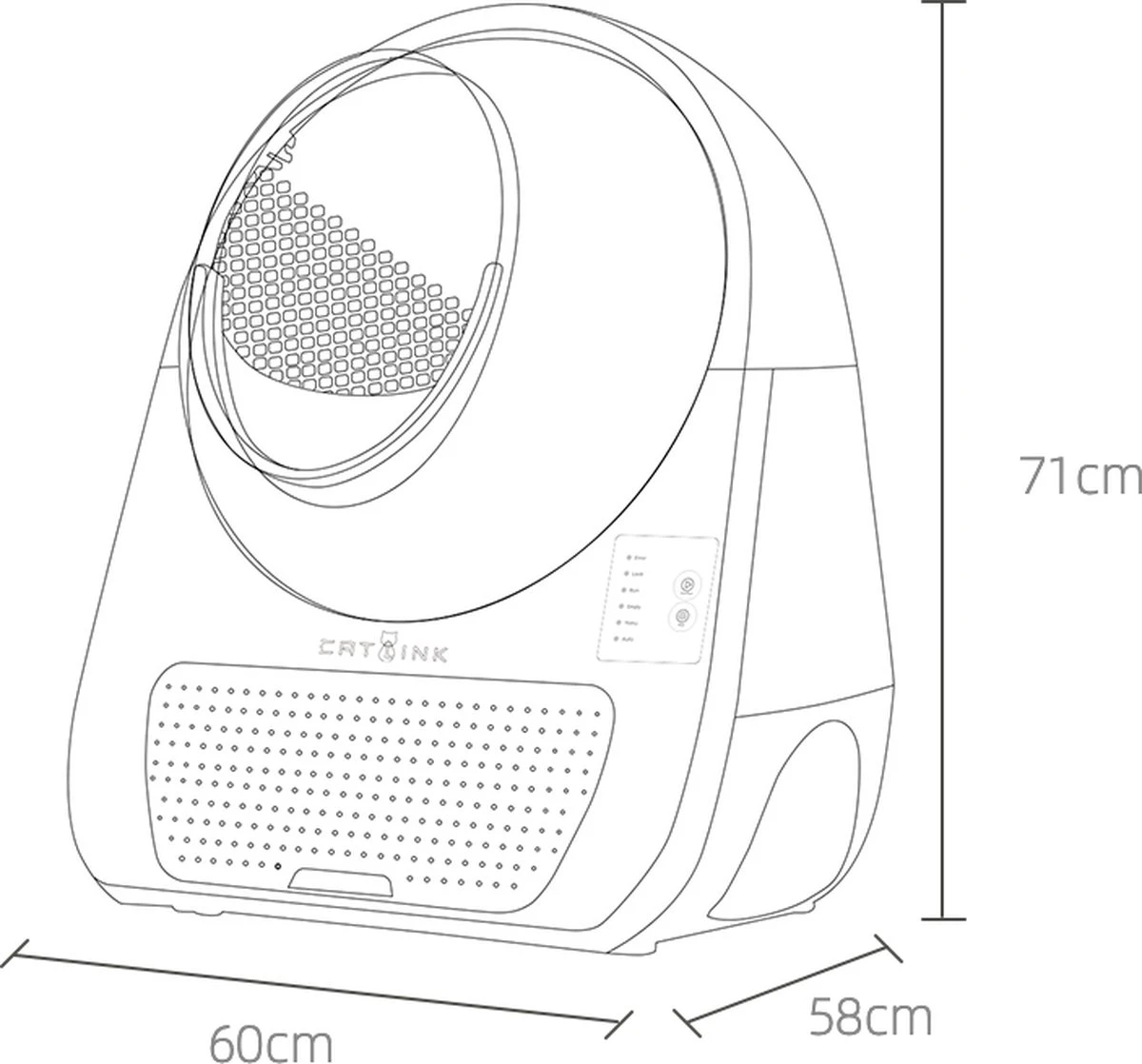Catlink Smart Litter Box - Scooper Young - Zelfreinigende Kattenbak Zonder Wifi - Kleur Grijs - Afbeelding 6