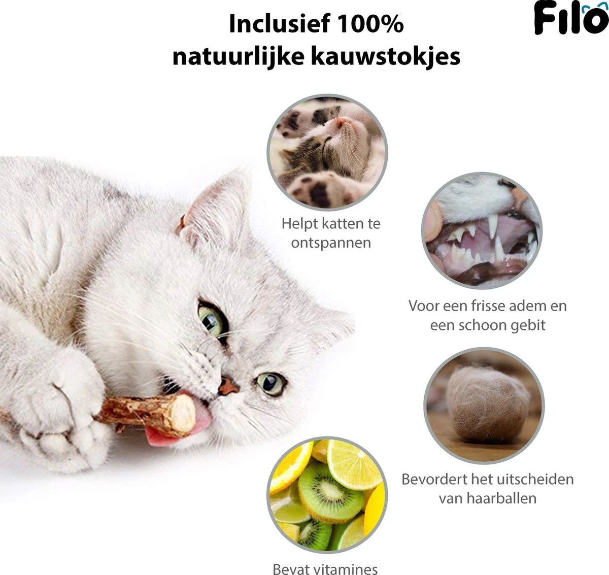 Filo Kattenspeelgoed Set 30 Stuks - Kattenspeeltje Kattentunnel - Kattenhengel - Kattenveertjes - Vis Met Kattenkruid - Kattenspeeltjes Intelligentie Kitten - Interactief Speelgoed Katten - Poezen Speeltjes - Afbeelding 4
