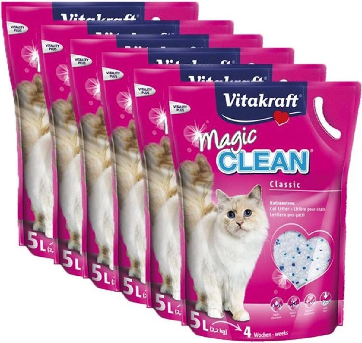 Vitakraft Magic Clean - Kattenbakvulling - 6 X 5 L - Afbeelding 2