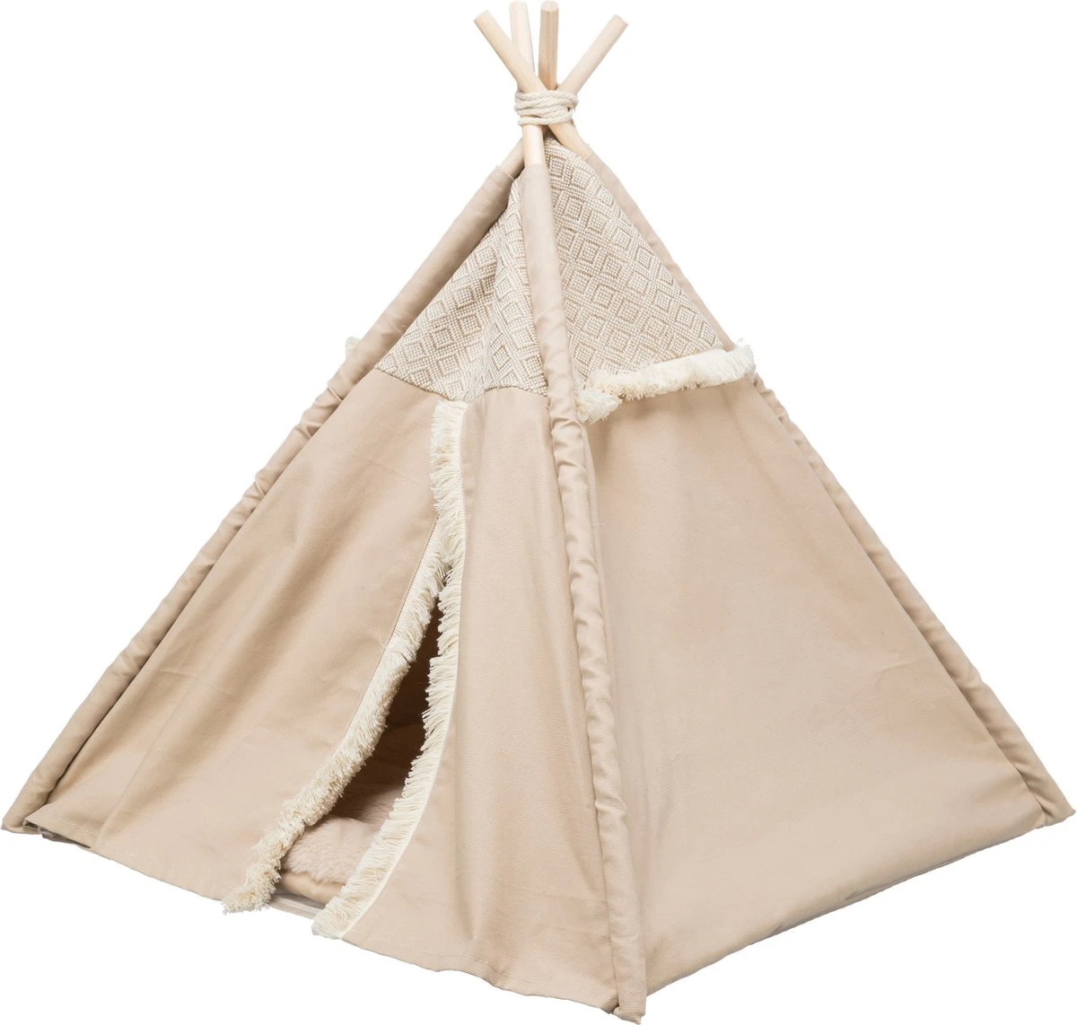 Trixie Kattenmand Tipi Boho Beige - 55X55X65 CM - Afbeelding 2