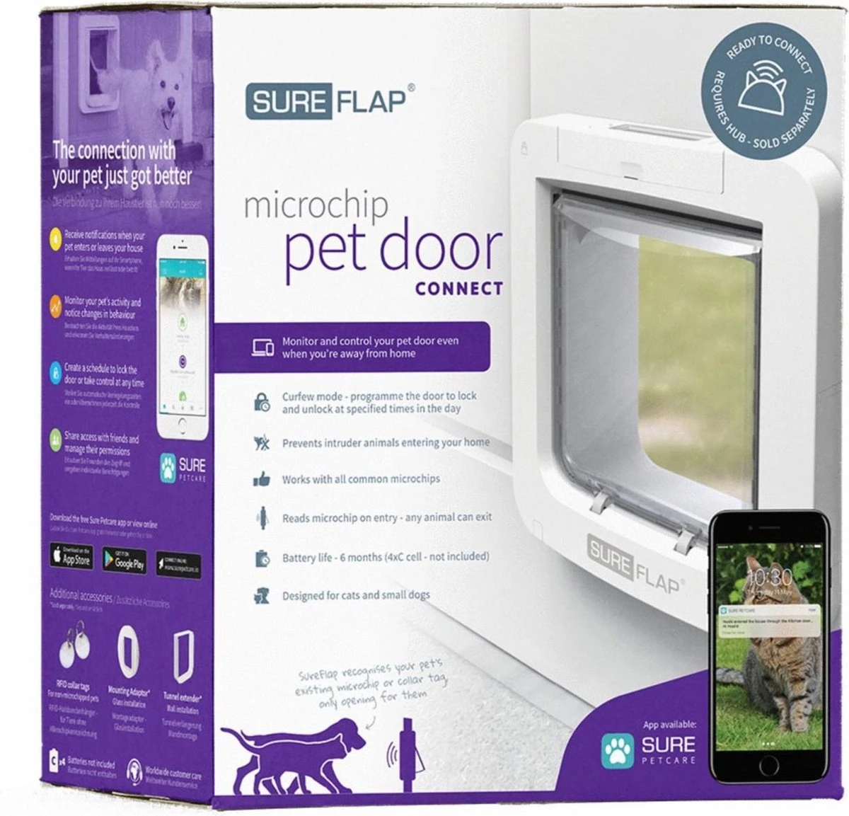 Sureflap Microchip Huisdierluik Connect Bundel - Kattenluik - Wit - Afbeelding 6