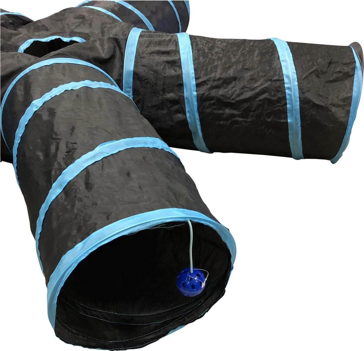 Adori Katten Tunnel 5 Gangen - Kattenspeelgoed - Ø25x50 Cm Zwart - Afbeelding 2