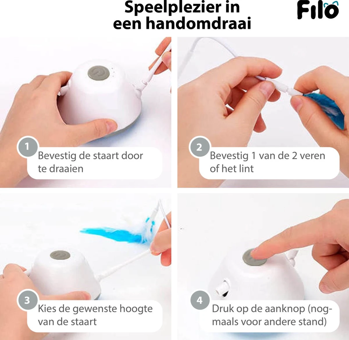 Filo Elektrisch Rijdend Kattenspeelgoed Met Laser - Rijdend Kattenspeeltje - Automatisch Interactief Speelgoed Katten - Kattencadeaus - Elektronisch Speelgoed Kittens - Kat - Kitten - Laserspeelgoed - Kado - Afbeelding 5