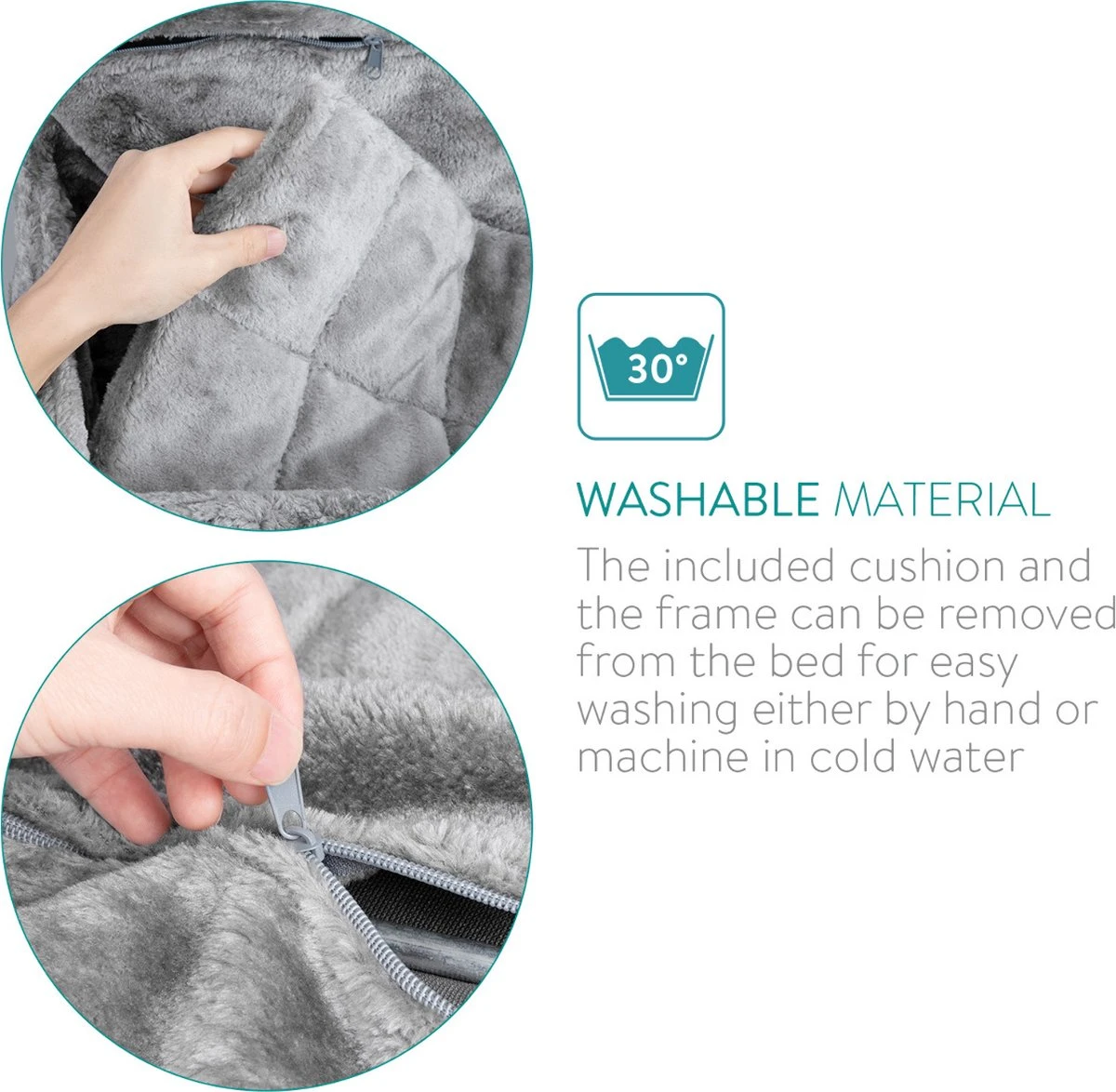 Navaris Hangmat Radiator Voor Katten - Kattenmand Voor Aan De Verwarming - Inclusief Uitneembaar Kussen - Tot 6 Kg - Afbeelding 2