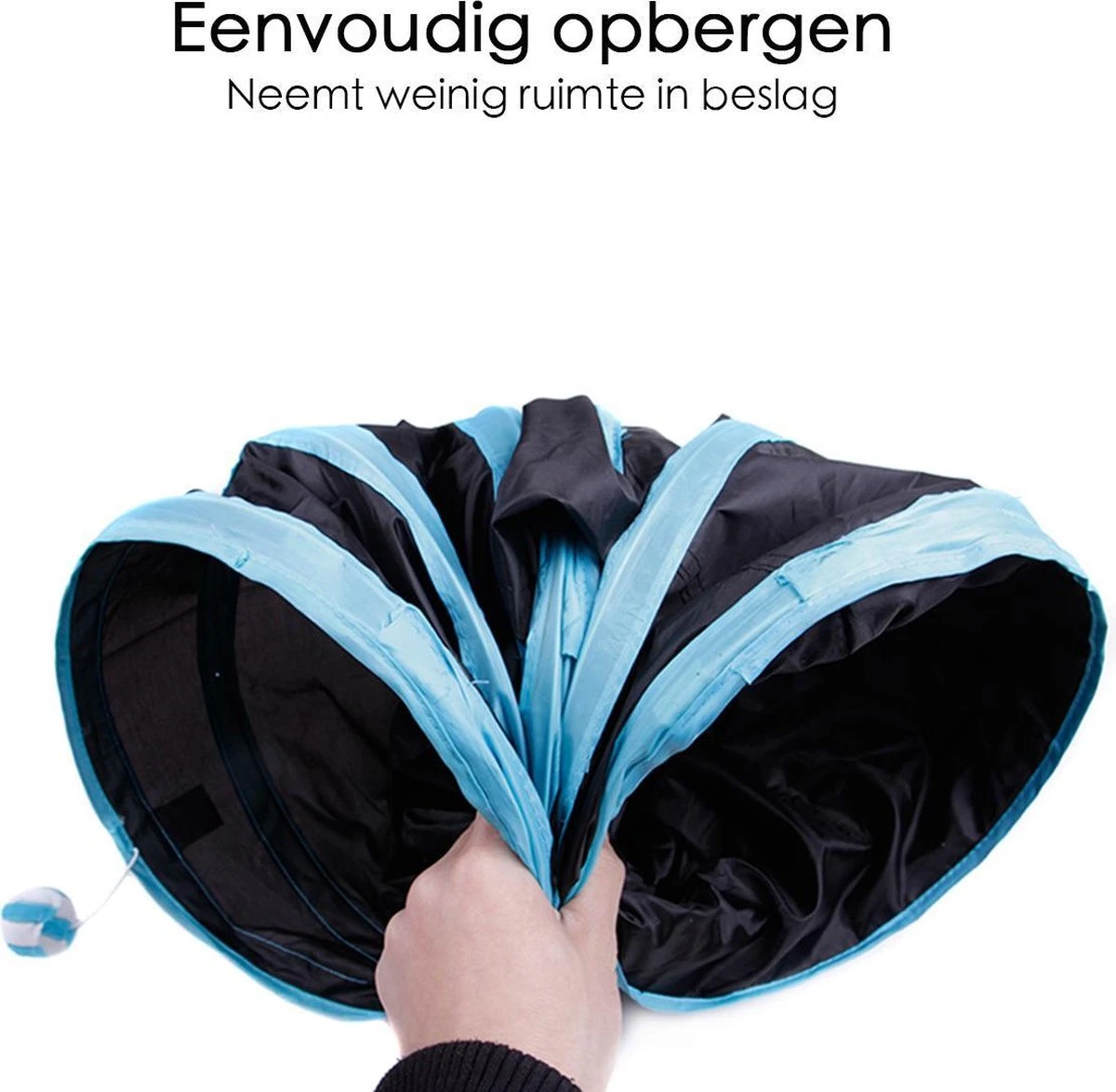 Merkloos Kattentunnel - Opvouwbaar - 3 Gangen - Voor Binnen En Buiten - Afbeelding 6