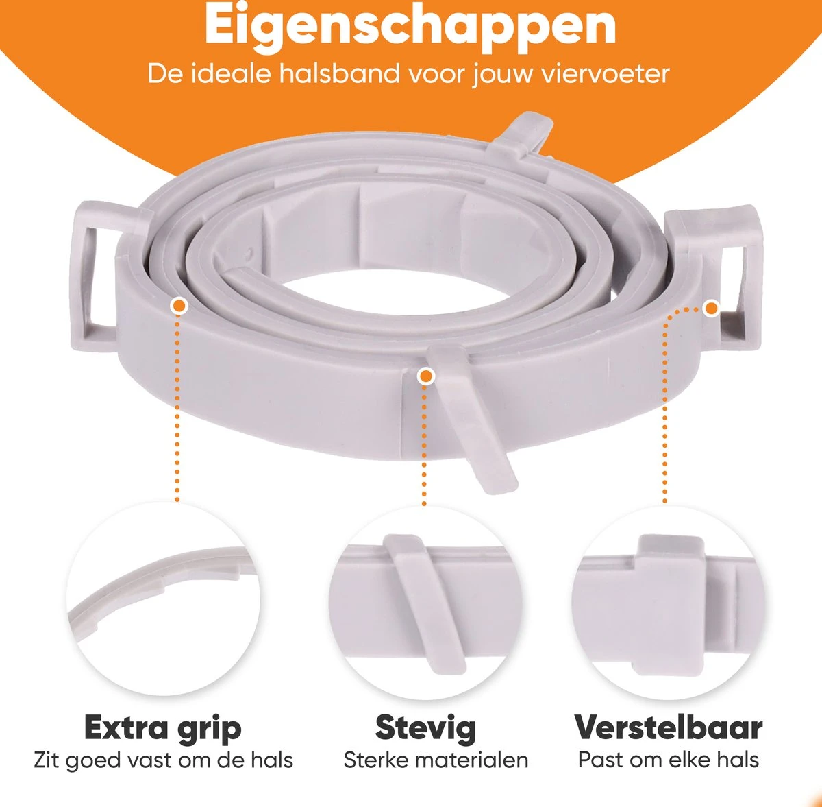 Nafurapets Vlooienband Voor Hond – Anti Vlooien – Teken Band – 100% Natuurlijk – 8 Maanden Bescherming – Grote & Kleine Hond - Afbeelding 3