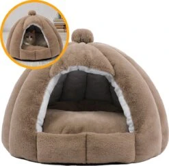 MIRO Katten Huis - Kattenhuizen - Kattenhok - Kattenmand - Dierenhuis - Extra Zacht - Bruin