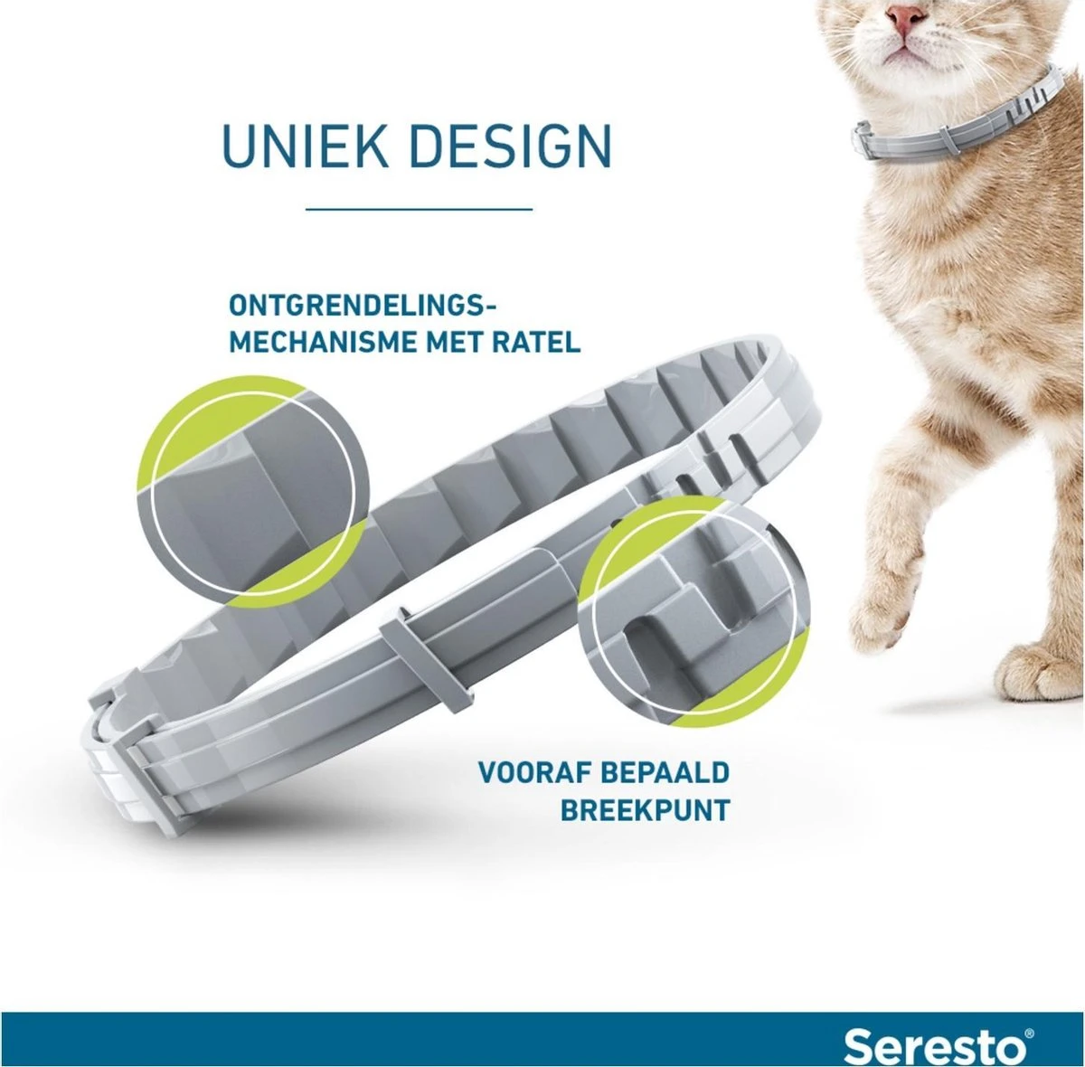 Seresto Teken- En Vlooienband - Anti Tekenmiddel - Kat - 38 Cm - Afbeelding 2