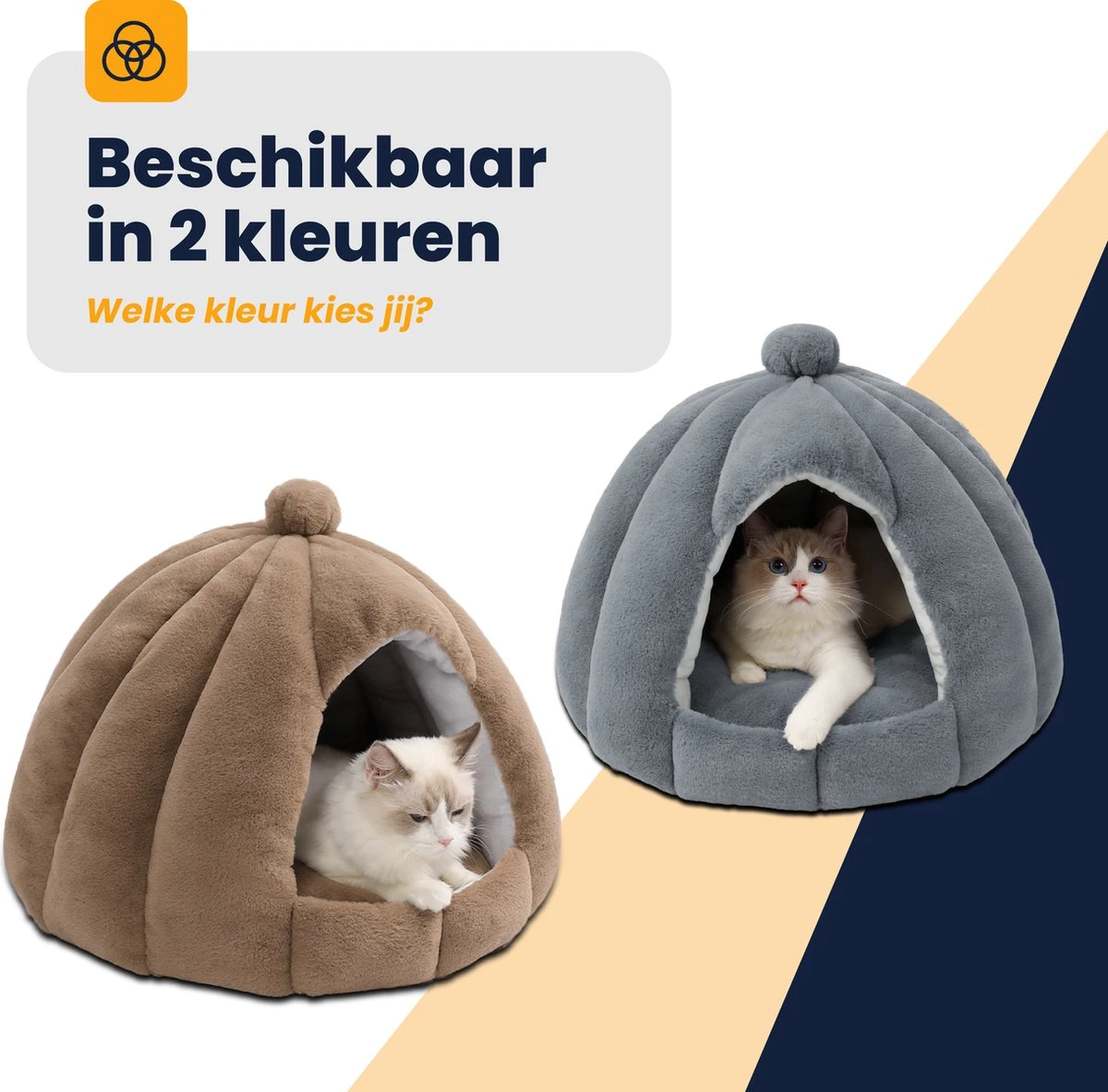 MIRO Katten Huis - Kattenhuizen - Kattenhok - Kattenmand - Dierenhuis - Extra Zacht - Grijs - Afbeelding 3