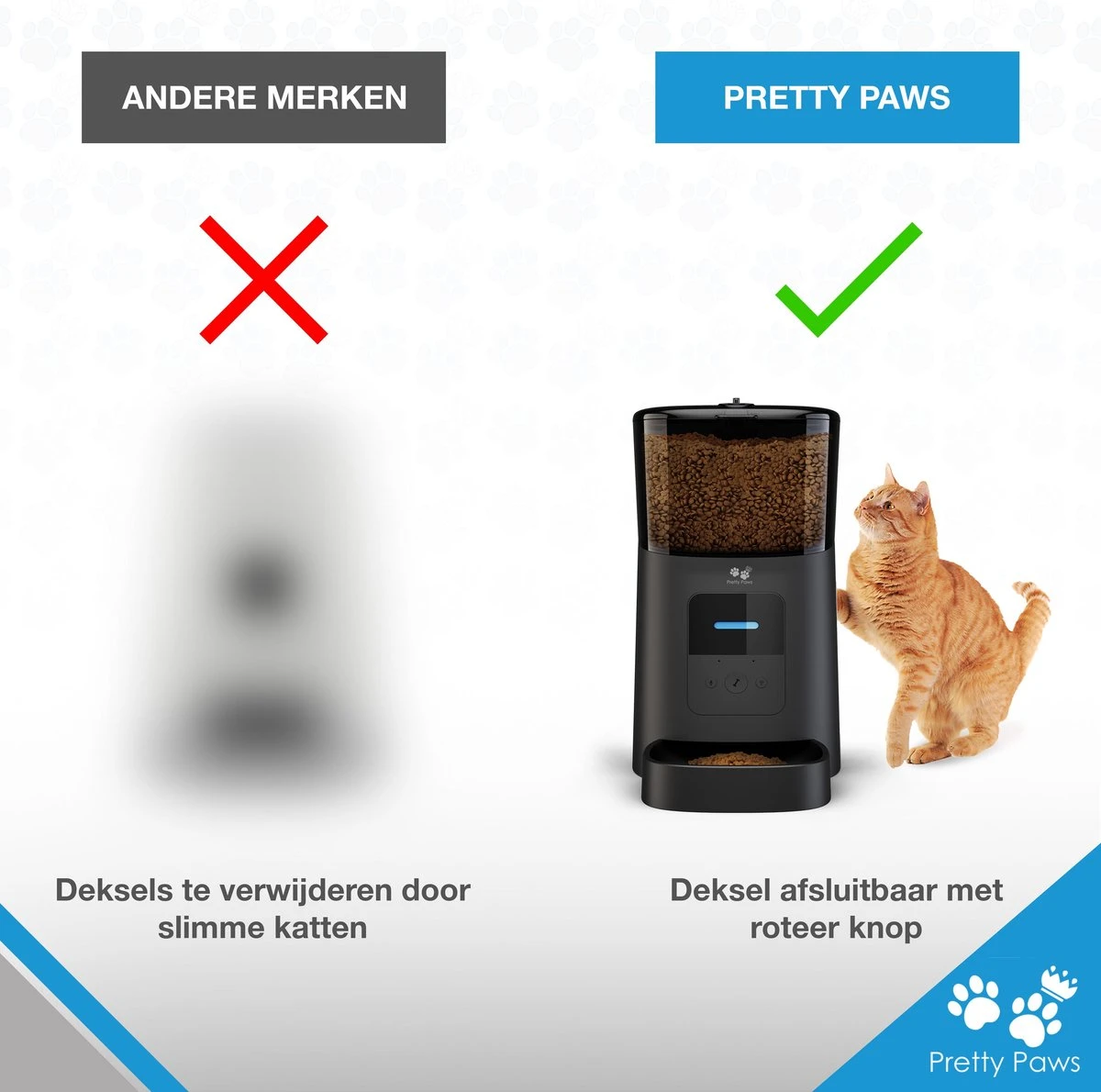 Pretty Paws PP005 Wifi Voerautomaat Zwart - Automatische Voerbak - Slimme Voerautomaat Met App - Instelbaar Voedingsschema - WIFI - Afbeelding 4