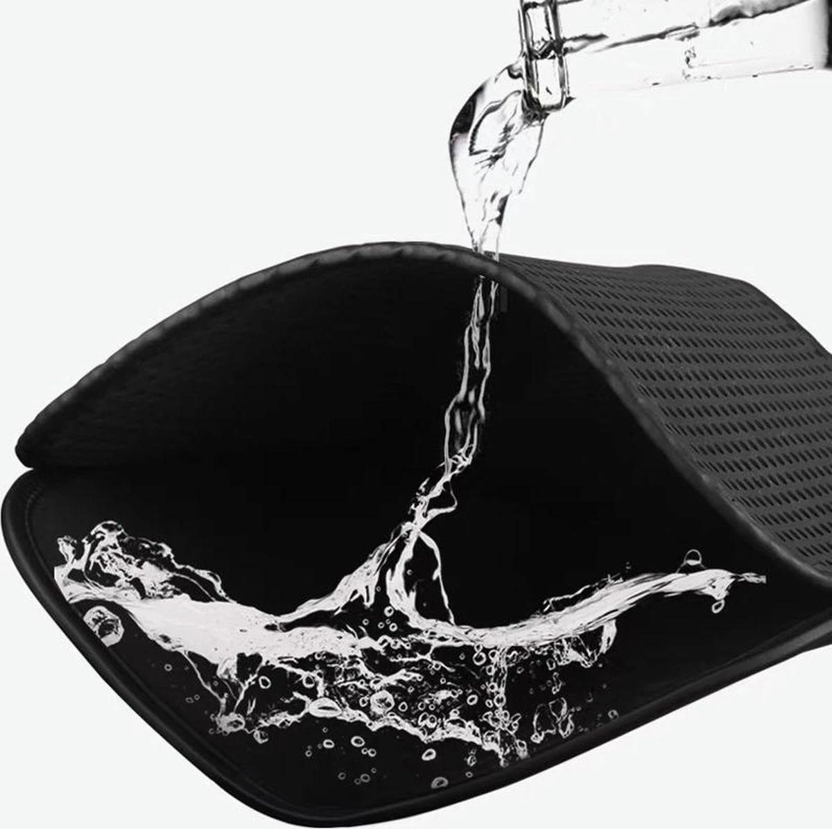 Nixnix - Kattenbakmat - 40 X 50 Cm - Waterdicht - Dubbele Laag - Honingraatstructuur - Uitloopmat - Placemat Kat - Schoonloopmat Kattenbak - Kattenbak Accessoires - Katten Grit Opvanger - Katten Mat - Afbeelding 4