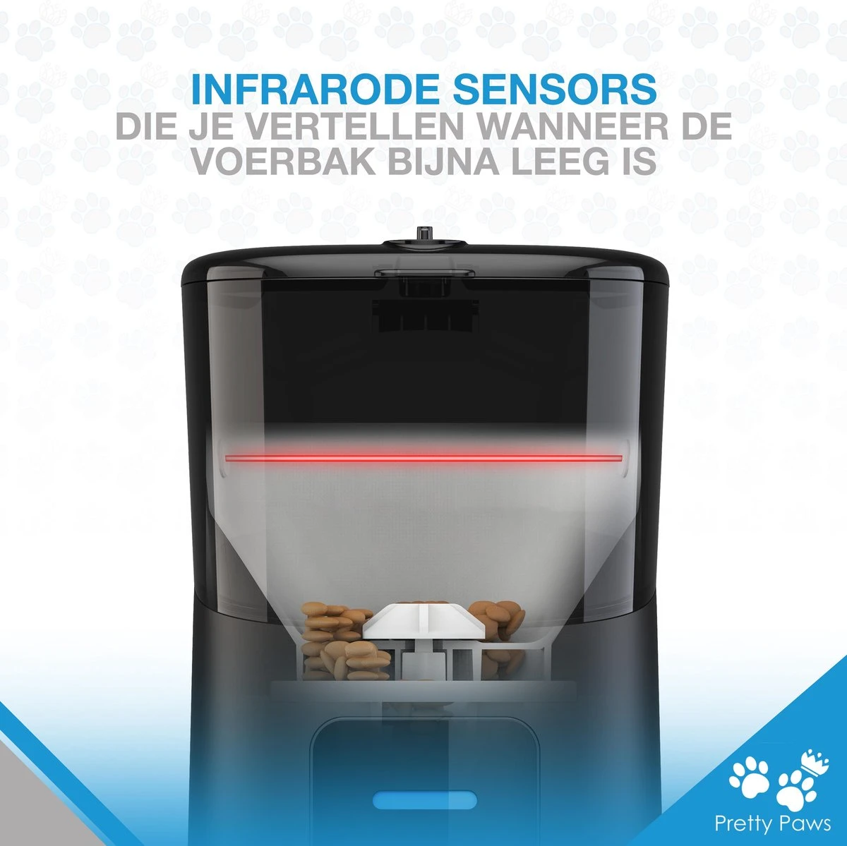 Pretty Paws PP005 Wifi Voerautomaat Zwart - Automatische Voerbak - Slimme Voerautomaat Met App - Instelbaar Voedingsschema - WIFI - Afbeelding 3