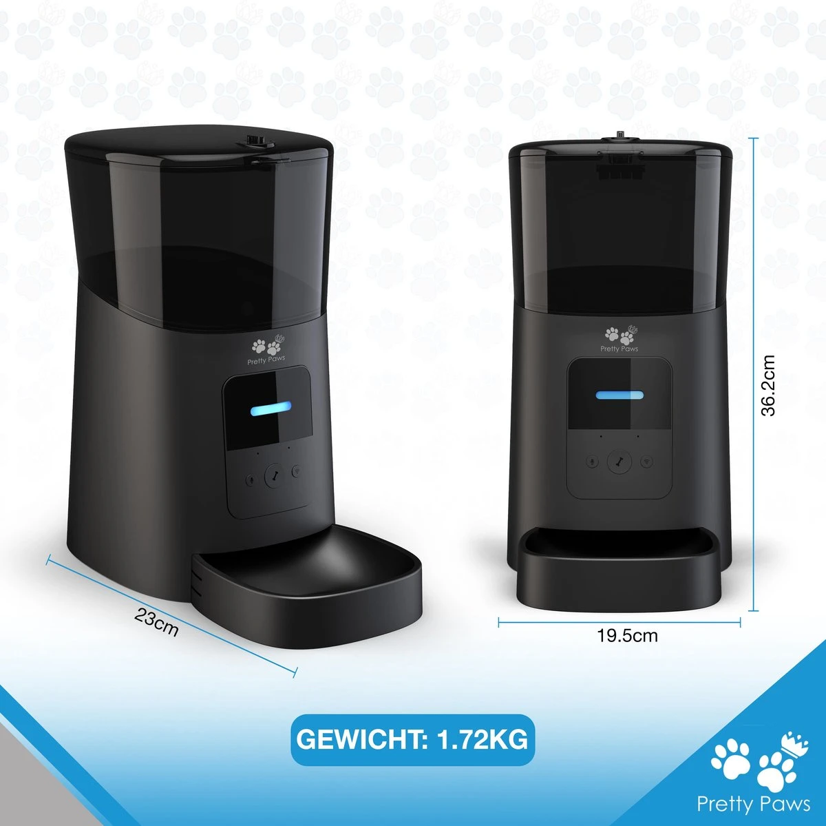Pretty Paws PP005 Wifi Voerautomaat Zwart - Automatische Voerbak - Slimme Voerautomaat Met App - Instelbaar Voedingsschema - WIFI - Afbeelding 11
