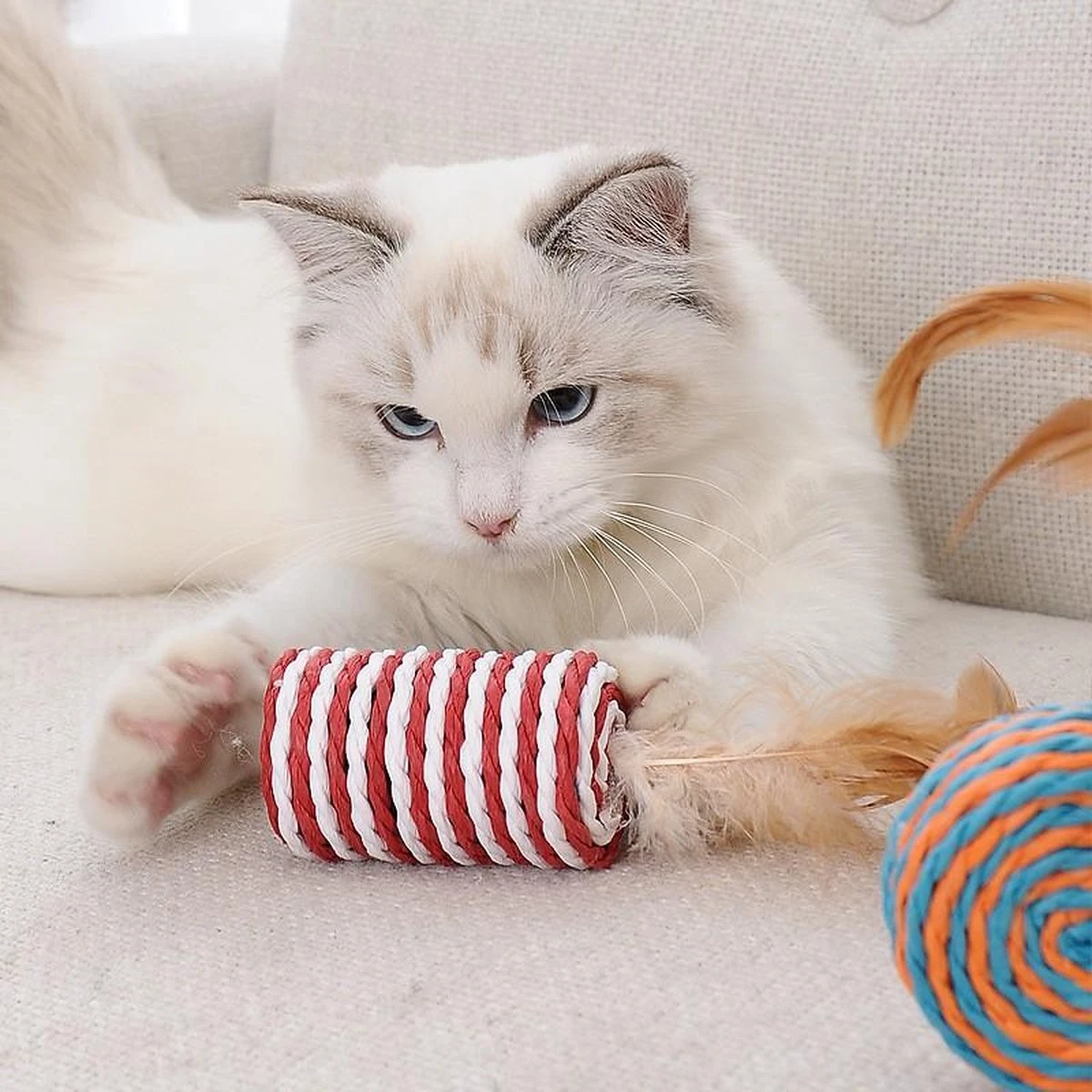 GIZMO Luxe Kattenspeeltjes Set - 7 Speeltjes - Interactieve Kattenhengel, Kattenspeelgoed & Speelmuisjes - Kitten Speeltjes - Afbeelding 5