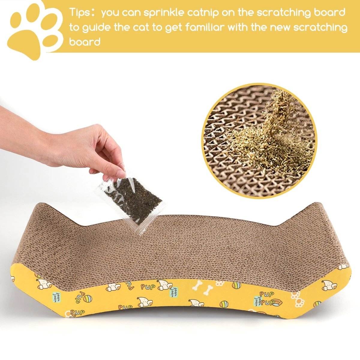 Nobleza 46ZKS - Krabplank Met Catnip - 2 Stuks - 44 X 22 X 12 Cm - Afbeelding 2