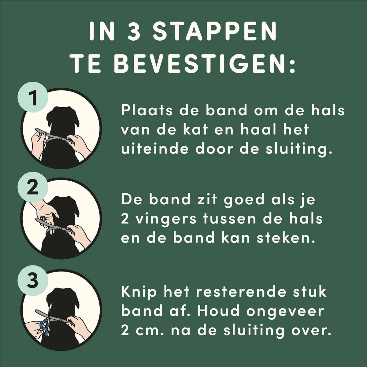 3 Stuks Vlooienband Kat Tekenband - 100% Natuurlijk Veilig En Waterbestendig - Afbeelding 5