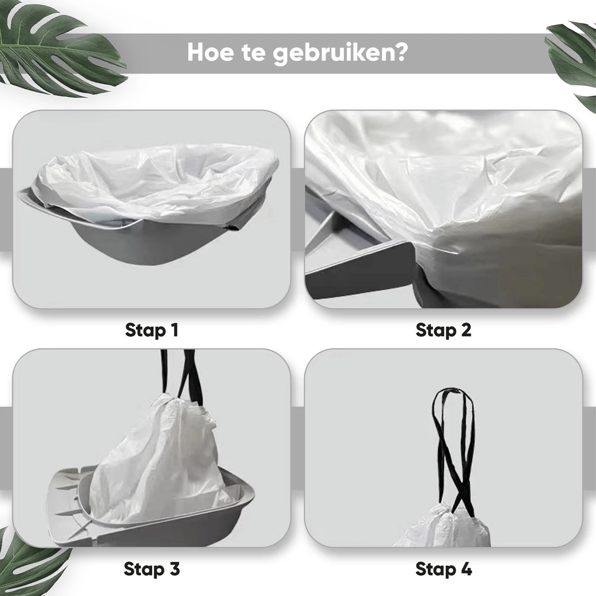 Petree Kattenbakzak Voor Zelfreinigende Kattenbak Cube - 3 Rollen - 20 Stuks Per Rol - 55cmx55cmx35cm - Afbeelding 2