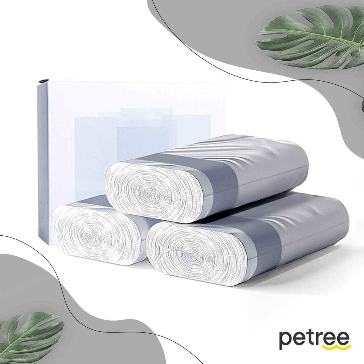 Petree Kattenbakzak Voor Zelfreinigende Kattenbak Cube - 3 Rollen - 20 Stuks Per Rol - 55cmx55cmx35cm - Afbeelding 5