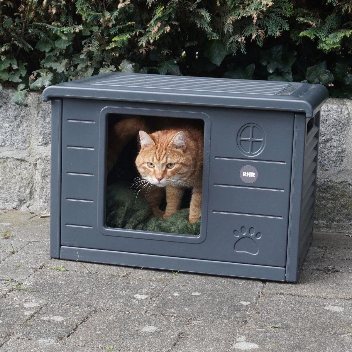 RHRQuality Kattenhuis Voor Binnen En Buiten Kattenhok Villa De Luxe Grijs - Afbeelding 5